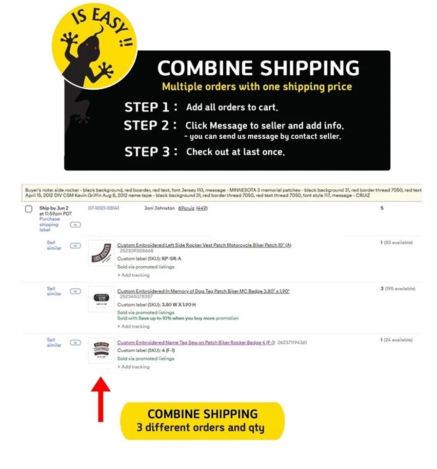 Custom Embroidered Skull SKELETON Sew on Round Patch Patches - Image 4 of 4