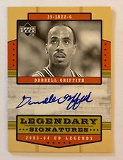 2003-04 UD Legends Legendary Signatures Autograph Auto Darrel Griffith