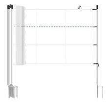 Pferdezaun mit Strom, 120 cm Hoch, 30,5 m Lang, 2-Spitz Weidezaun Elektrozaun