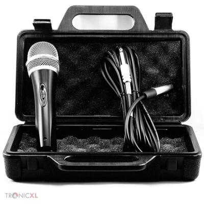 Dynamisches Profi Metall Mikrofon Microfon + Koffer Case + 5m 6,35mm Kabel