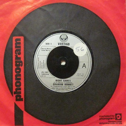Graham Bonnet(7" Vinyl)Night Games-Vertigo-VER 1-UK-VG/NM