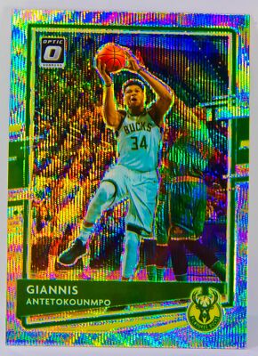その他 Giannis Antetokounpo Silver Prizm Optic Giannis Anteokounmpo 2020-21 Optic Fanatics Silver Wave Holo