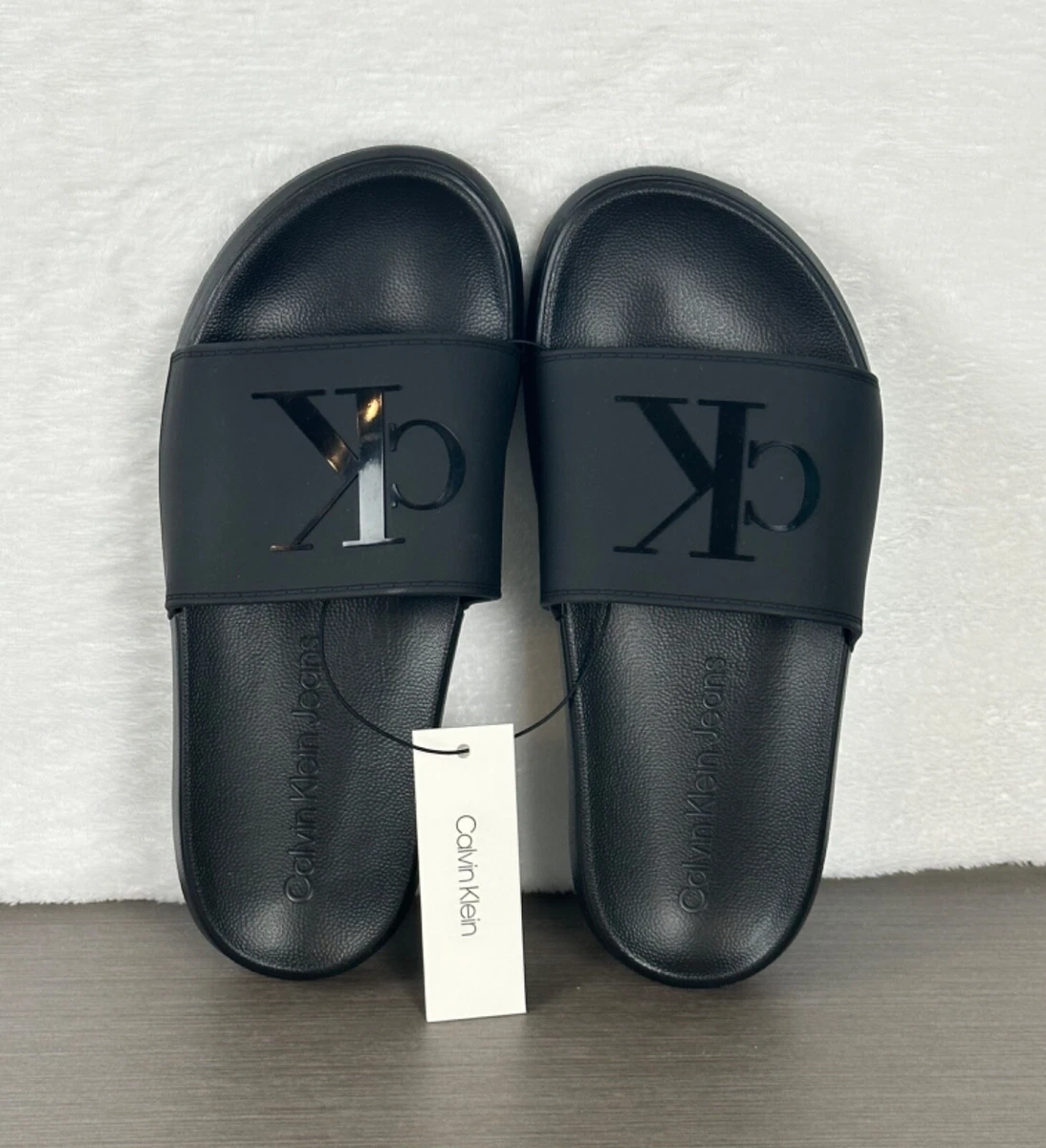 Calvin Klein Black Slide Sandals for Men for sale | eBay display picture 1