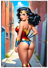 WONDER WOMAN * Custom ACEO * Fun Novelty * SUPERHERO * Art Card * ATC