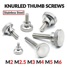 KNURLED THUMB SCREWS STAINLESS STEEL HAND GRIP KNOB BOLTS M2 M2.5 M3 M4 M5 M6