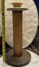 Old Large Wooden Industrial Spool Vintage Farmhouse 15"