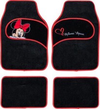 TAPPETINI TAPPETI AUTO IN MOQUETTE UNIVERSALI CON RICAMO MINNIE DISNEY