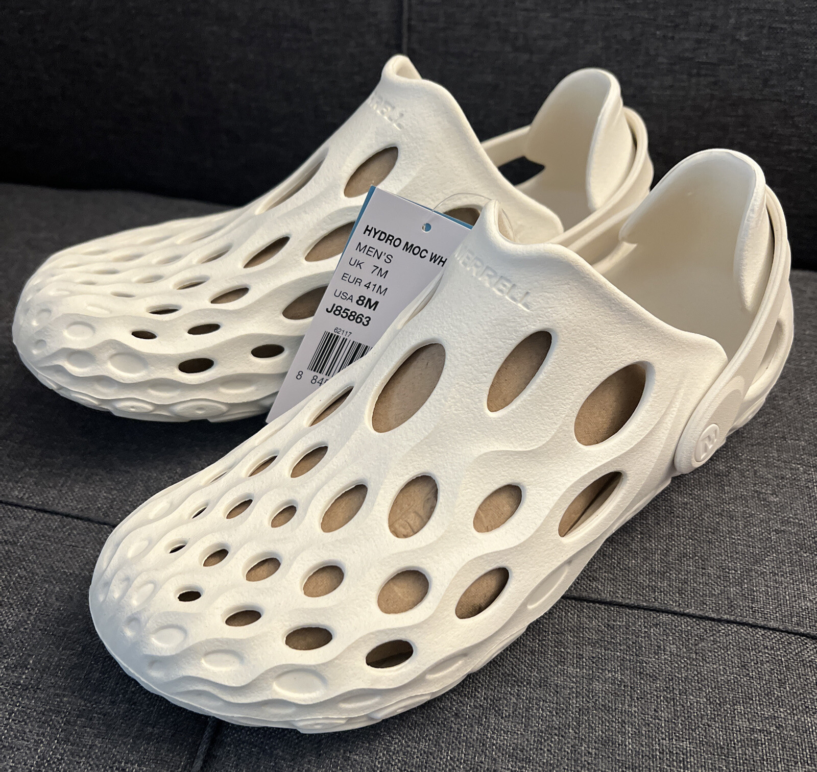 Sandali scarpe da acqua Merrell Hydro Moc bianchi da uomo taglia 8