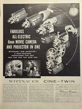Vintage Print Ad 1958 Wittnauer Cine-Twin 8mm Movie Camera Projector All-In-One