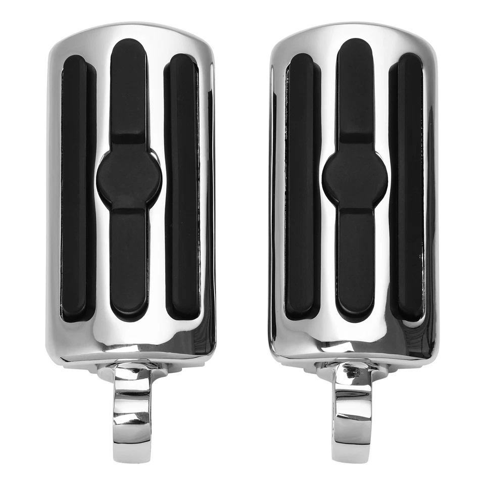 10mm Highway Foot Pegs Footrest Chrome Fit For Harley Davidson Touring Softail - Image 2 of 4
