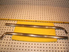 Mercedes W126 sedan SE SDL FRONT windshield L & R Metal TOP 1 set of 2 Mouldings