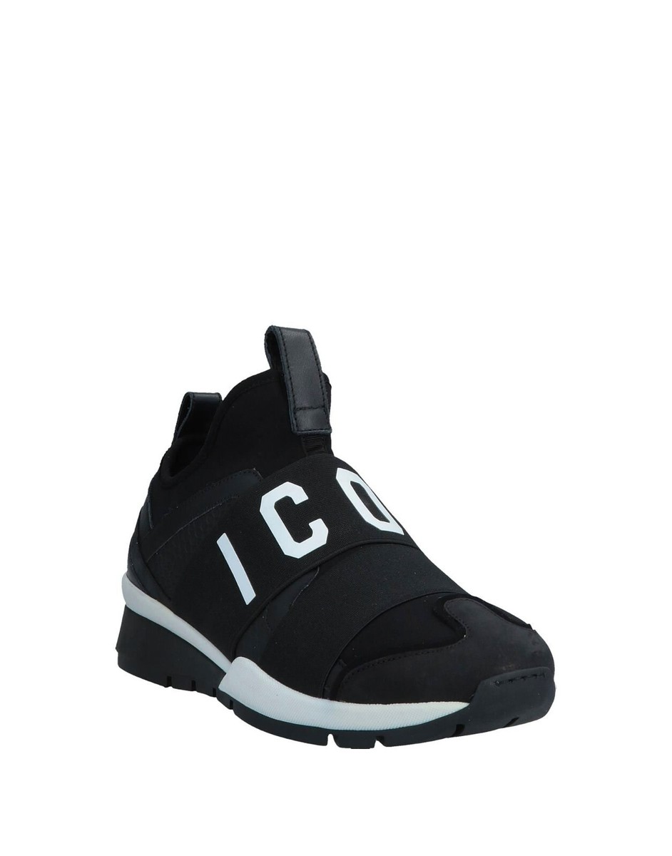 New In Box Dsquared2 ICON Logo Strap Black Sneakers Size 44 New In Box Dsquared2 ICON Logo Strap Black Sneakers Size 44