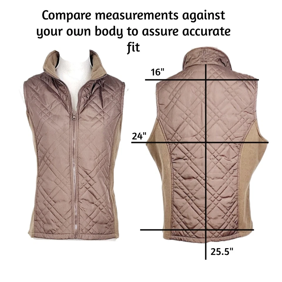 Chaleco polar Izod grande acolchado topo cremallera completa para mujer Foto 4 de 4