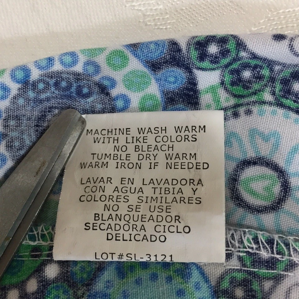 365 WORK & WEAR~Camisa Médica Unisex Manga Corta Talla S Cuello V Estilo #9100TB-1017BL Foto 3 de 4