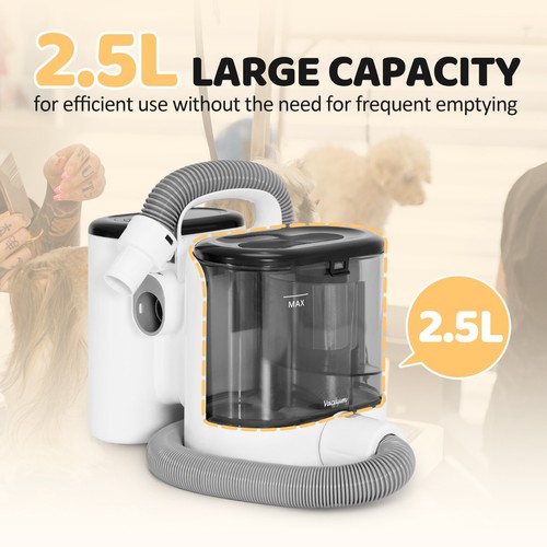 Lovupet Kit Aspirapolvere e Asciugatrice Toelettatura Cani 7 in 1, Velocità/Temperatura Regolabile 3687 - Foto 6 di 6