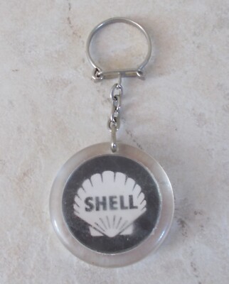 Shell Gasoline Key Ring Antique SHELL Motor Oil Keyring key chain France petroliana 1960s ...