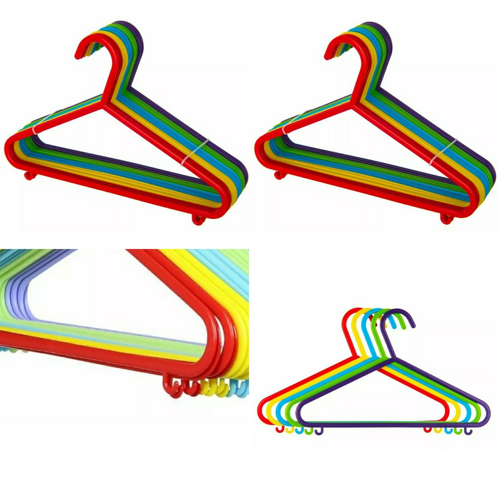 NEW STRONG 40 PCS PLASTIC NURSERY BABY COAT HANGERS FOR KIDS CHILDREN