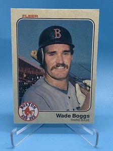 sharp fleer rookie wade boggs 1983 centered clean card