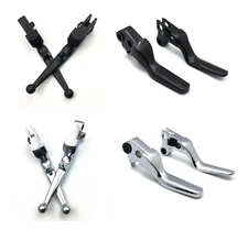 Brake Clutch Levers For Harley 96-03 XL 96-12 Softail 96-07 Touring Black Chrome