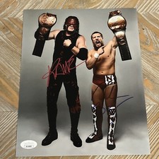 KANE & DANIEL BRYAN SIGNED AUTOGRAPHED 8X10 PHOTO WRESTLING JSA AUTHENTIC