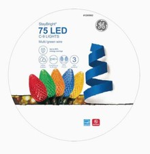GE StayBright 75-Count 37-ft Constant Multicolor C9 LED Christmas String Light