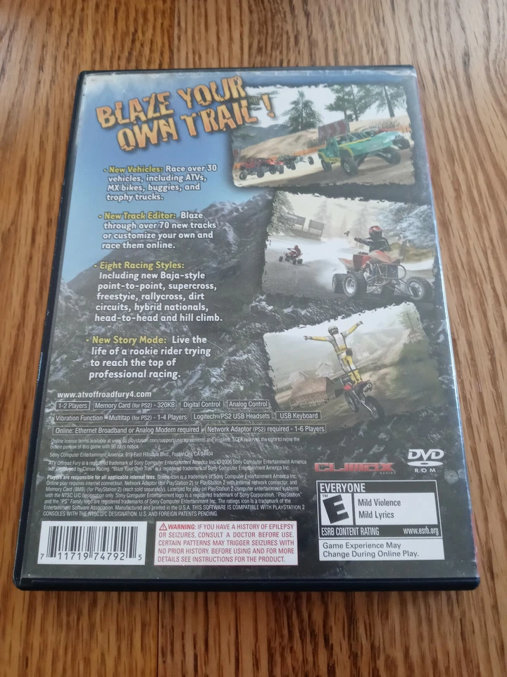 ATV Offroad Fury 4 (Playstation 2, 2006, Greatest Hits) - CIB - Tested - Image 2 of 4
