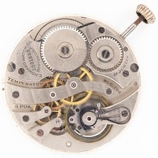 E. Howard Series 7 12-Size 17-Jewel Antique Pocket Watch Movement, Keeps Time