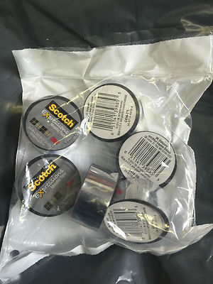 6 x Scotch Expressions Silber Metallic Klebeband 3M GESCHENKBAND 19MM X 5,08M 