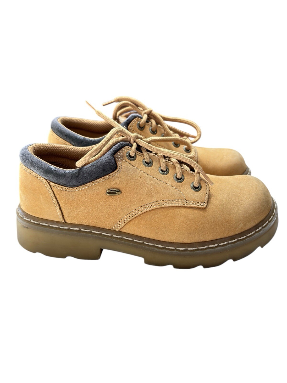 SAOLA Scarpa da donna Oxford Skechers suola a strappo grossa taglia 7 5 pelle marrone grunge Y2K anni 90