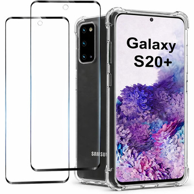 Samsung Galaxy S20 Plus 5G Hülle + 2x Schutzglas 9h Panzerfolie Case Transparent