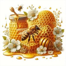 Bee Diamond Painting Kits for Adults, 5D DIY Diamond Art Kits for Beginners, Ful