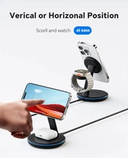 3 in 1 Charging Dock Charger Stand For Apple Watch Serie Air Pods iPhone Station