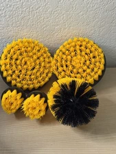 5 Nylon Brush Heads Attachments Power Drill Scrubber Cleaning Brushes Attachment