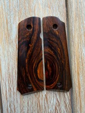 1911 Exotic Figured Cocobolo Wood Grips Government Full Size Colt - Smooth