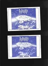 Sega Master System POPULOUS w/Cartridge, Instructions & Box (CIB)