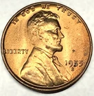 1955-S Lincoln Wheat Cent Penny GEM RD BU From an Original Bank Roll - 2292