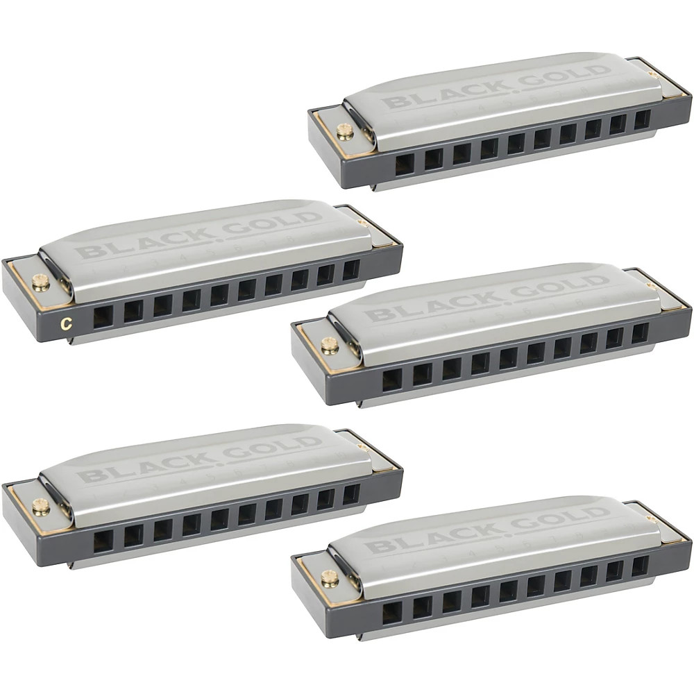 Silver Creek Black Gold Harmonica 5 Pack - Keys of A C D E and G 10890₽