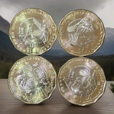 MEXICO $20 PESOS 2026  COINS  MUNDIAL FIFA  Lot  Set. 4 Jaguar Coin Included.