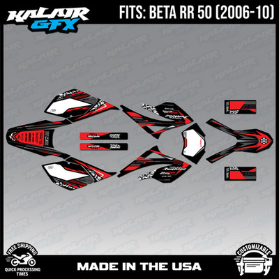Graphics Kit for Beta RR50 (2006-2010) Rugged Series - RED