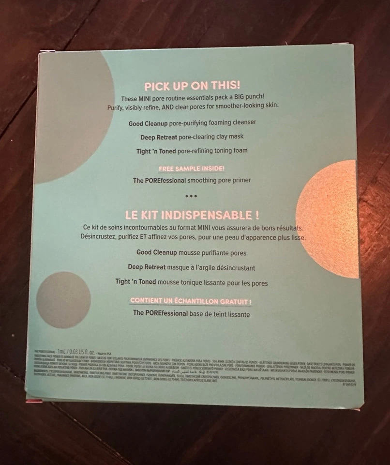 NUEVO Juego de 3 Benefit PORE-Fessional Set de Cuidado de la Piel, Máscara de Poros, Limpiador, Tónico Foto 2 de 2