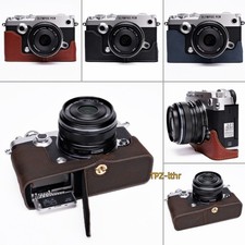 For Olympus PEN-F Handmade Genuine Real Leather Half Camera Case Bag Cover