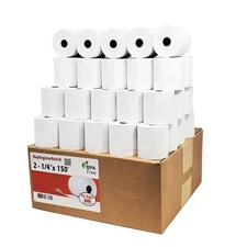 (50 Rolls) 2 1/4" x 150' Thermal Paper 2.25 Inch x 150 ft (57/58mm) Cash Regi...