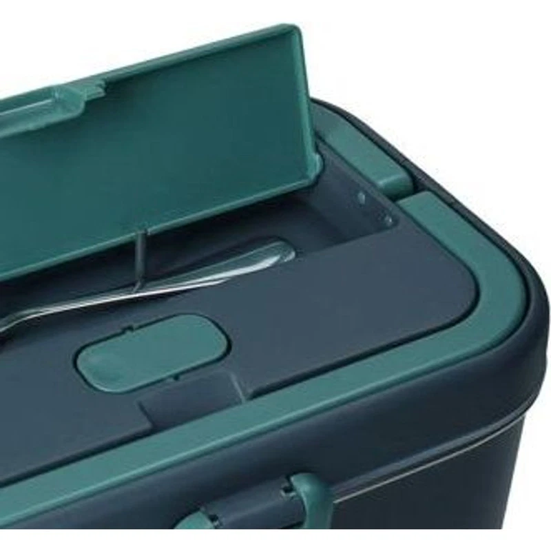 Scaldavivande Elettrico Lunch Box BRANDANI Casa Auto 12V 220V Posate 2 Colori, fotografia 4 di 10