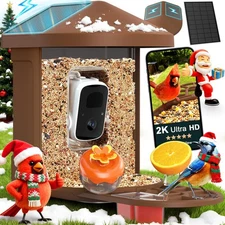® Bird Feeder with Camera with AI Identify 10000+ Birds Species, 3 Solar Pane...
