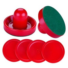 Air Hockey Pucks and Paddles,Air Hockey Strikers Pushers Air Hockey Table Red