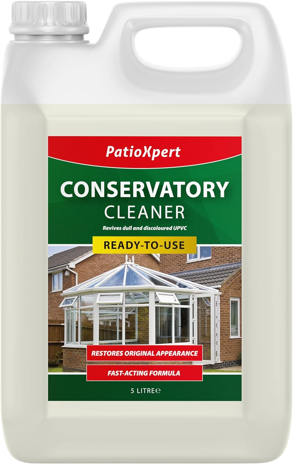 Conservatory & UPVC Cleaner 5L – Streak-Free Cleaner for Frames, Fascias & Gutte