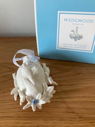 Adorno Wedgwood Cisne Natación Regalos Vacaciones Motivo 2021 Limitado con Caja - Imagen 3 de 4
