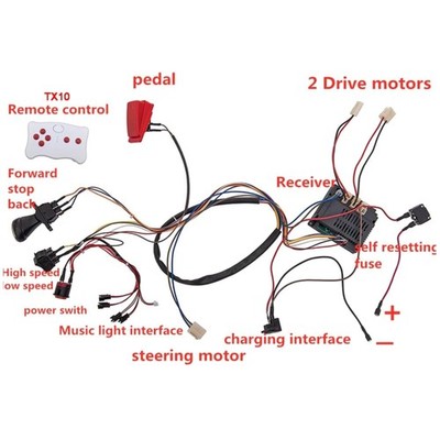 12V Children's Car Accessory Set with Remote Control
