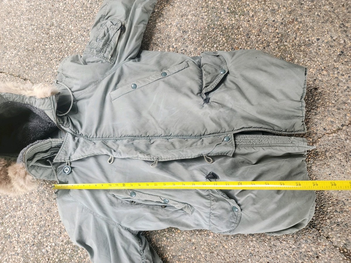 Vintage USAF Air Force N-3B Parka Jacket Coyote Fur 1950s 1960s