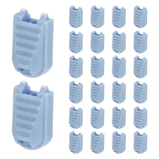 Zipper Pull Tabs Cord End Tips Shoelace End Clips - (30 Pack, Light Blue)